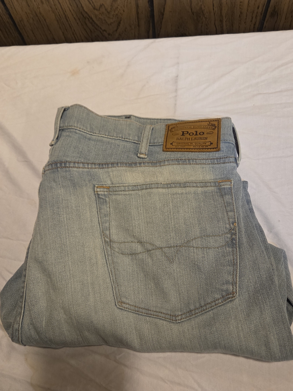 Ralph Lauren Jeans Authentic Dungarees Light Wash Straight 38x30 Men